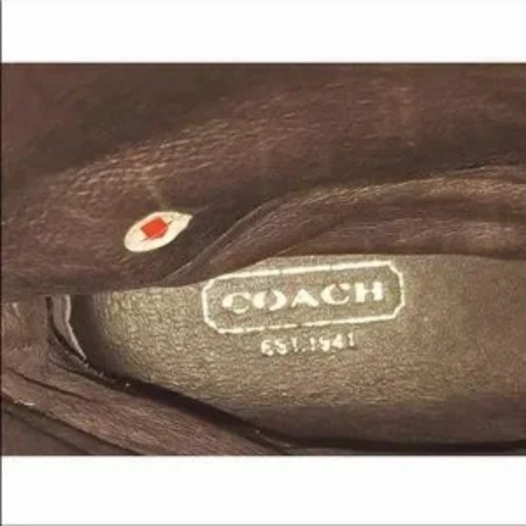 Coach Brown Leather Tall Boots Women's Size 6 riding boots - Picture 6 of 6